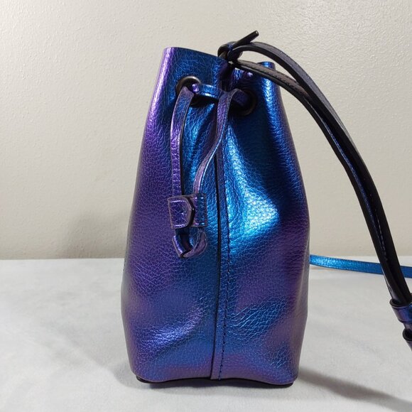 ULTRA RARE! Coach Leather Hologram Iridescent Derby Bucket Bag Great Condition - Picture 7 of 10